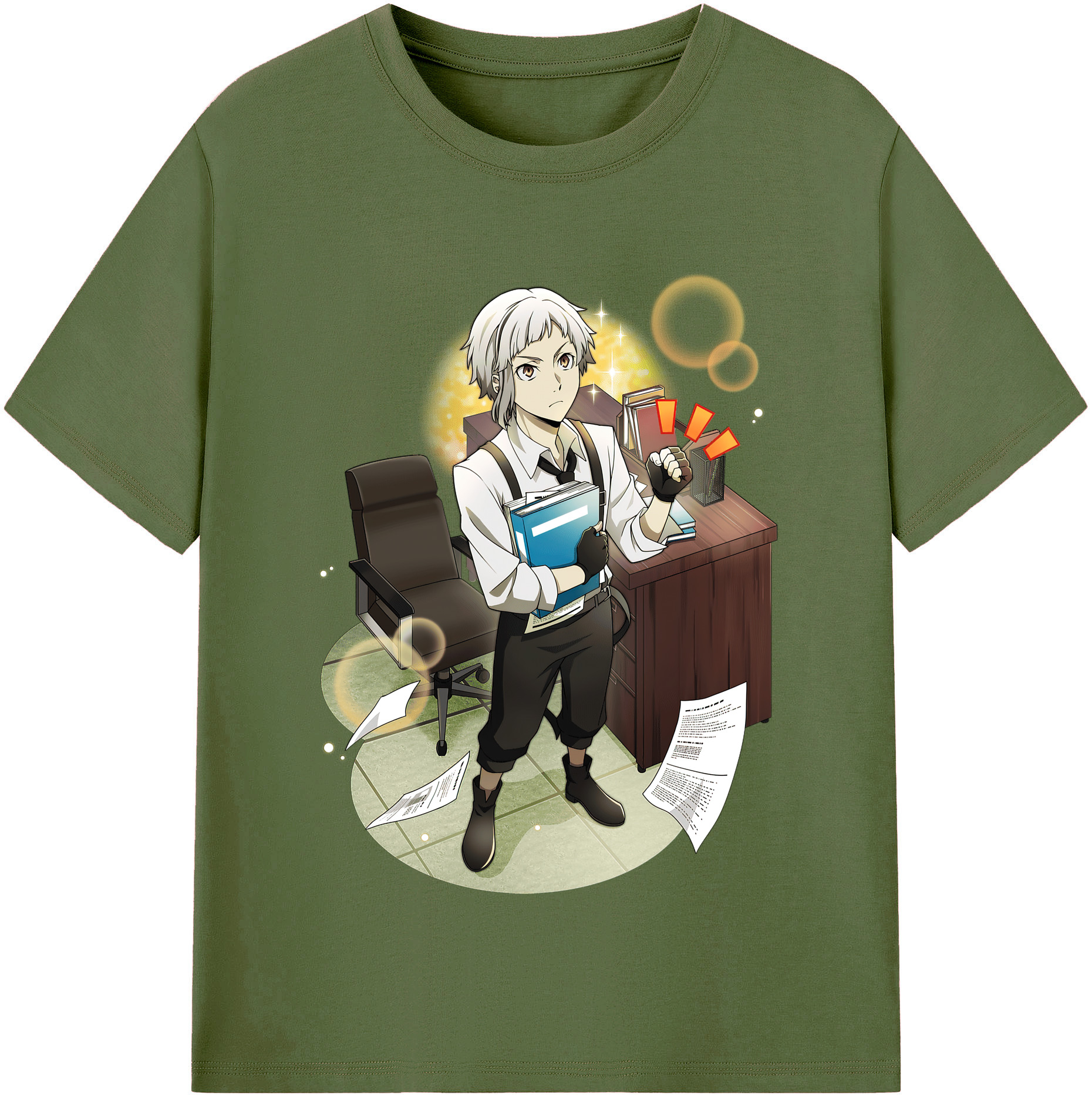 （画像用） 文豪ストレイドッグス Bungo Stray Dogs 綿100％半袖Tシャツ（フロントプリント）